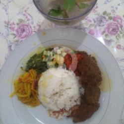 N   A.rendang   Tahu/tempe/perkedel Mandi/teh Limau Ice