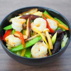 Stir-fried Prawn With Snowpeas