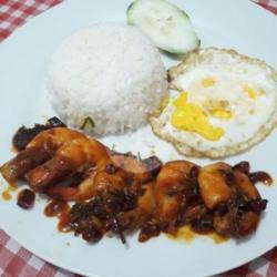 Nasi Putih Udang Cabe Kering Super