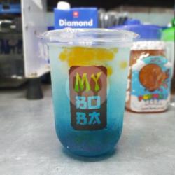 Blue Curacao Squash With Popping Boba