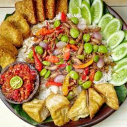 Nasi Liwet Cumi Asin Goreng