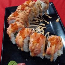 Aburi Salmon Spicy Tuna Roll