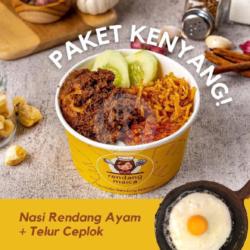 Paket Kenyang Nasi Rendang Ayam Dan Telur