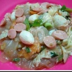 Seblak Telor Puyuh(sayur Pentol Sosis Bakso Ikan Krupuk Telur Puyuh)