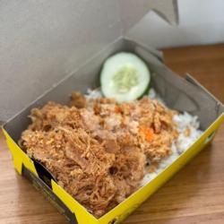 Nasi Ayam Geprek   Telur Keriting