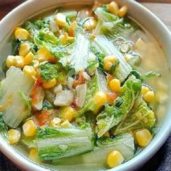 Oseng Sawi Putih Jagung Manis