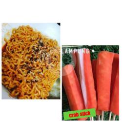 Mie Leve Ori (lev. 1 / 2 / 3)   Crab Stick Goreng (2 Pcs)