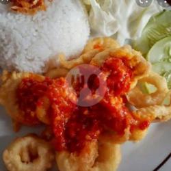 Nasi  Cumi Geprek Crispy