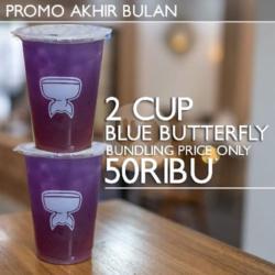 2 Cup Blue Butterfly