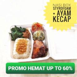 Nasi Box Styrofom Ayam Kecap