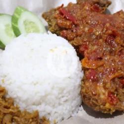 Ayam Geprek Sambal Balacan   Nasi