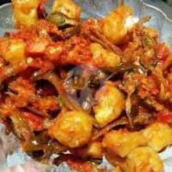 Nasi Sambal Bada Putih   Teh Es