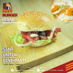 Burger Kebab Beef   Telor