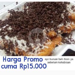 Pisang Keju Coklat Campur Susu Porsi Sedang