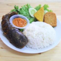 Paket Nasi Pecel Lele Tahu Tempe