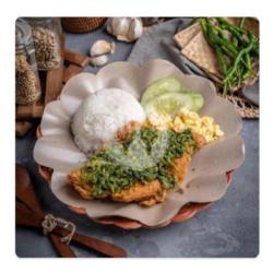 Ayam Geprek Cabai Ijo  Nasi