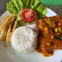 Nasi Curry Katsu Vegan