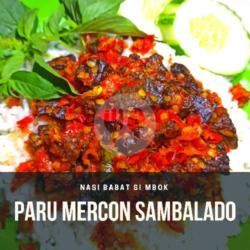 Paru Mercon Balado   Nasi