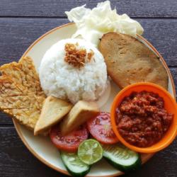 Nasi Ikan Vegan Sambel Terasi