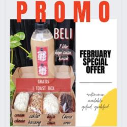 Promo Satu Liter Kopi Susu Dan Toast Box