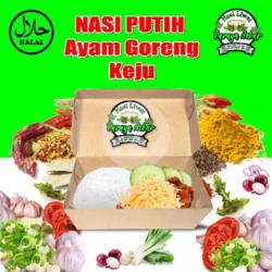 Nasi Putih Ayam Goreng Keju