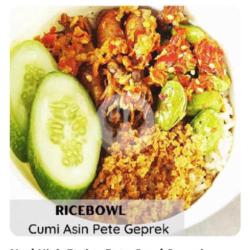 Nasi Ulek Pedas Pete Cumi Geprek