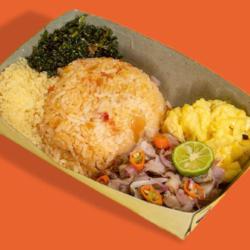 Paket Komplit Nasi Telur Cumi Asin Sambal Matah