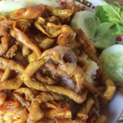 Penyetan Usus Ayam Bumbu Ungkep Tahu Tempe Dan Selundeng Nasi Putih