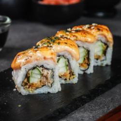 Salmon Mentai Aburi Mini Roll