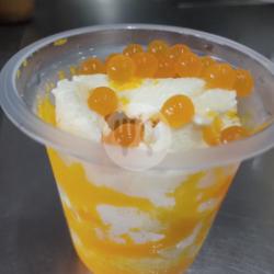 Creamy Mango Popping Boba