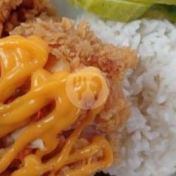 Nasi Ayam Geprek Saus Keju