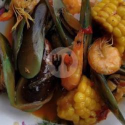 Kerang Saos Asam Manis Mix  Udang  Jagung