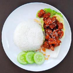 Ayam Goreng Teriyaki   Nasi Putih