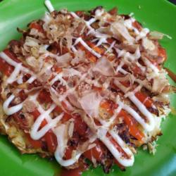 Okonomiyaki Kepiting   Katsuobushi