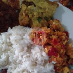 Nasi Telur Dadar Sambel Tempe