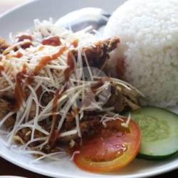 Ayam Geprek Keju Cheddar   Nasi