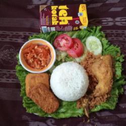 Paket Teh Kotak Nasi Ayam Kremes