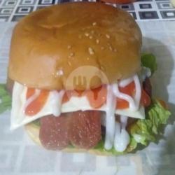 Burger Ayam   Sosis   Keju Lembar