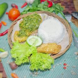 Ayam Geprek Ijo   Nasi