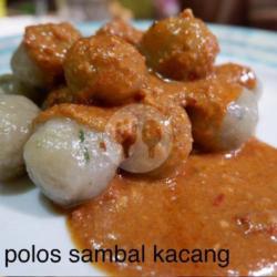 Cilok Polos Sambal Kacang Pedas Atau Manis