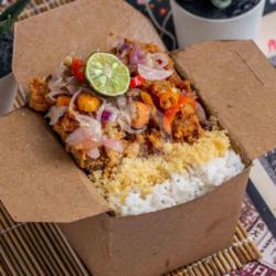 Paket Bento Kulit Crispy Sambal Matah