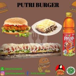 Roti John Chicken Cheese   Burger Telur Sosis   Roti Bakar   Teh Pucuk