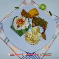 Paket Nasi To Ayam Penyet Sambal Ijo Komplit