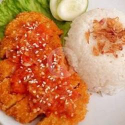 Nasi Chicken Katsu Geprek