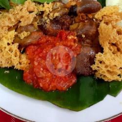 Ati Usus Penyet Kremes (lauk)