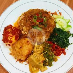 Nasi Telor Bulat Cabe Merah Perkedel