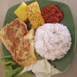 Nasi Telur Dadar Tahu Tempe