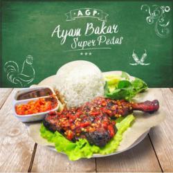 Ayam Bakar Super Pedas   Nasi