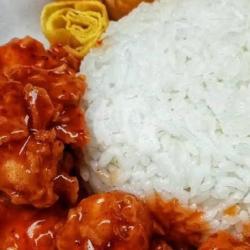 Nasi Ayam Crispy Volcano
