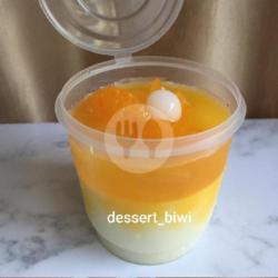 Dessert Pudding Milk Fruit Mandarin